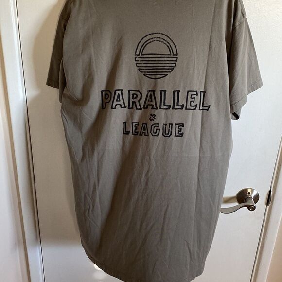 NWT- Parallel x League- SIMON TEE - ARMY / BLACK- Size Large - Picture 9 of 12
